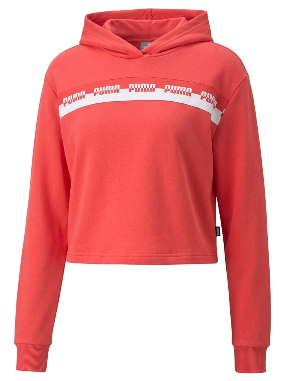 PUMA Amplified Cropped Hoodie in Red - Women Small